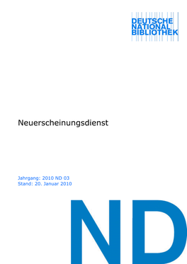 Deutsche Nationalbibliografie 2010 ND 03