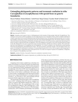 Untangling Phylogenetic Patterns and Taxonomic Confusion in Tribe Caryophylleae (Caryophyllaceae) with Special Focus on Generic