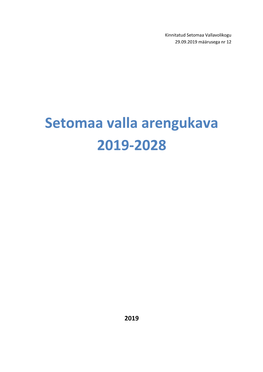 Setomaa Valla Arengukava 2019-2028