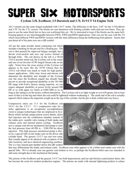 Cyclone 3.5 L Ecoboost, 3.5 Duratech and 3.7 L Ti-VCT V6 Engine