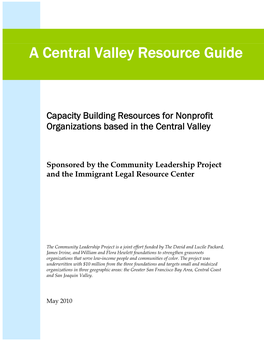 A Central Valley Resource Guide