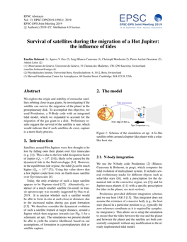 Survival of Satellites During the Migration of a Hot Jupiter: the Inﬂuence of Tides