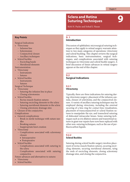 Sclera and Retina Suturing Techniques 9 Kirk H