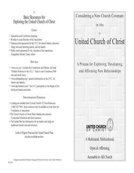 Considering a New Church Covenant in the United Church Of