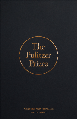 The Pulitzer Prizes 2020 Winne