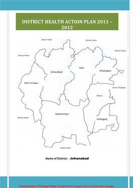 District Health Action Plan 2011 – 2012