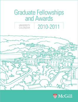 2010-2011 Graduate Fellowships and Awards Calendar