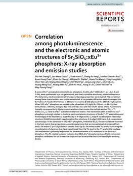 Xeu3+ Phosphors: X‑Ray Absorption and Emission Studies