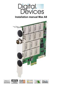 Installation Manual Max A8.Pdf