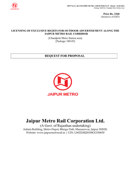 Jaipur Metro Rail Corporation Ltd. (A Govt