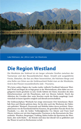 Die Region Westland