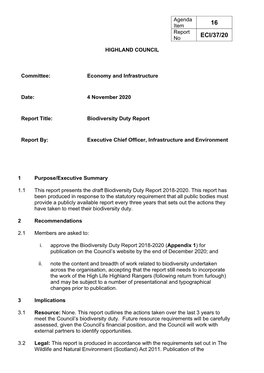 Biodiversity Duty Report