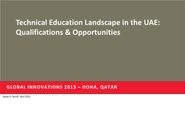 Technical Education Landscape in the UAE: Qualifications & Opportunities