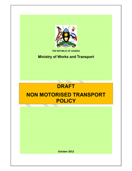 Draft Non Motorised Transport Policy