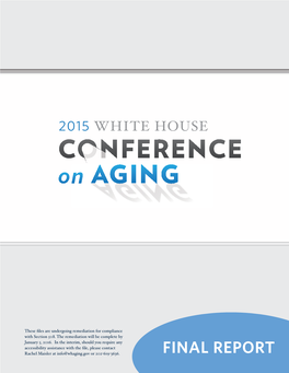White House Converence on Aging Final Report