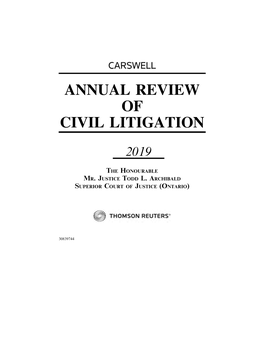 Annual Review of Civil Litigation