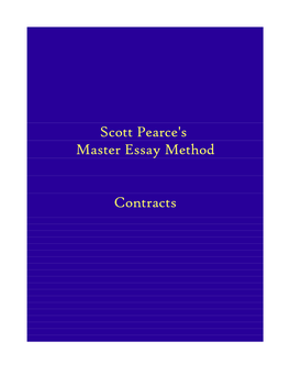 Scott Pearce's Master Essay Method Contracts