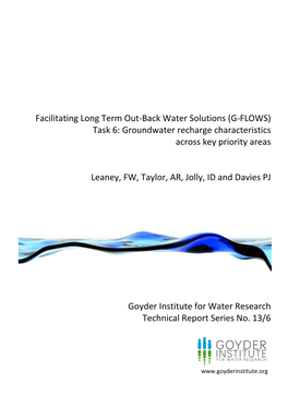 (G-FLOWS) Task 6: Groundwater Recharge