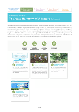 To Create Harmony with Nature Environment