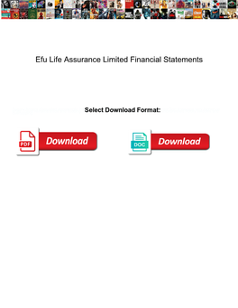 Efu Life Assurance Limited Financial Statements