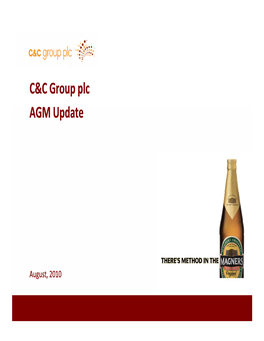 C&C Group Plc AGM Update