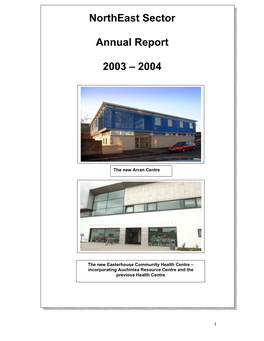 Mental Health Services North East Sector Annual Report 2003/04