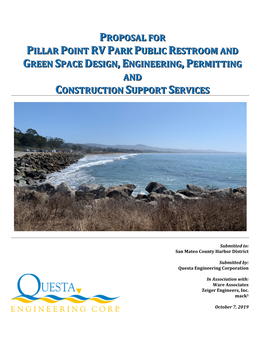 Proposal for Pillar Point Rvpark Public Restroom and Green Space Design,Engineering,Permitting