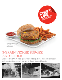 3-Grain Veggie Burger and Slider