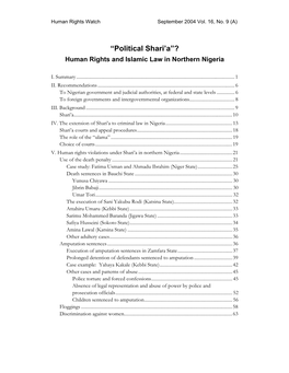 “Political Shari'a”? Human Rights and Islamic Law in Northern Nigeria