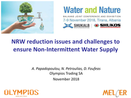 NRW Reduction Issues and Challenges to Ensure Continuous