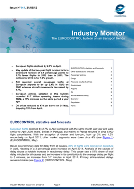 Industry Monitor the EUROCONTROL Bulletin on Air Transport Trends