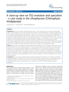 A Close-Up View on ITS2 Evolution and Speciation