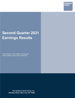 2Q21 GS Earnings Release