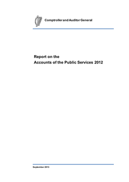 Report on the Accounts of the Public Services 2012