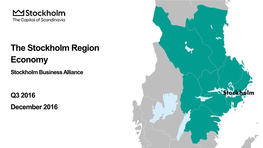 The Stockholm Region Economy Stockholm Business Alliance