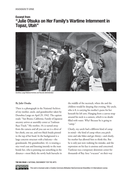Julie Otsuka on Her Family's Wartime Internment in Topaz