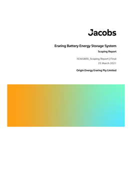 Eraring Battery Energy Storage System Scoping Report