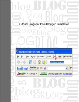 Tutorial Blogspot Plus Blogger Templates