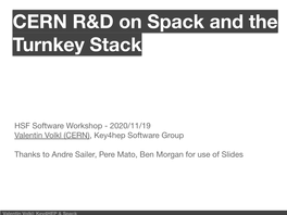 CERN R&D on Spack and the Turnkey Stack