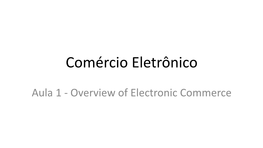 Comércio Eletrônico