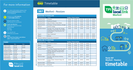 Timetable Timetable