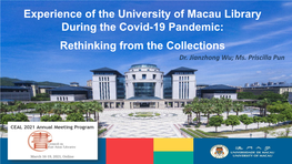 Experience of University of Macau