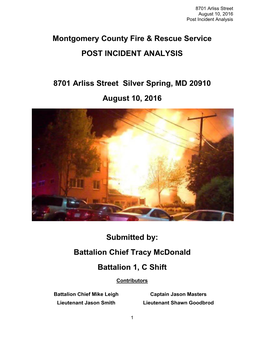 August 10, 2016 8701 Arliss Street Building Explosion And