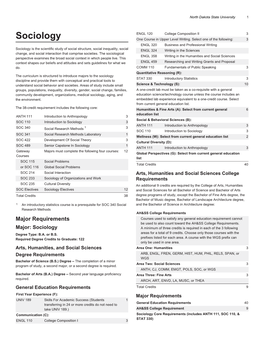 Sociology One Course in Upper Level Writing