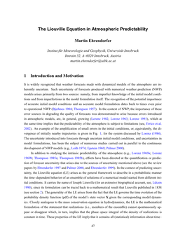 The Liouville Equation in Atmospheric Predictability