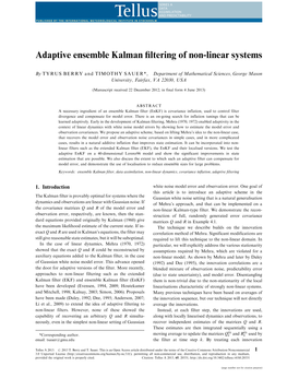 Adaptive Ensemble Kalman Filtering of Nonlinear Systems