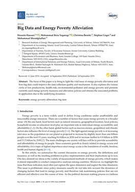 Big Data and Energy Poverty Alleviation
