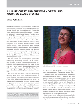 Julia Reichert and the Work of Telling Working-Class Stories