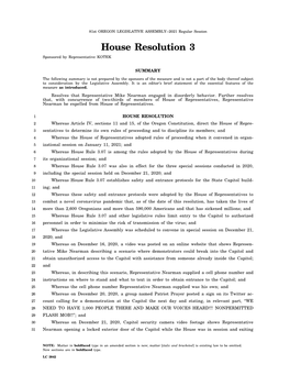 House Resolution 3 Sponsored by Representative KOTEK