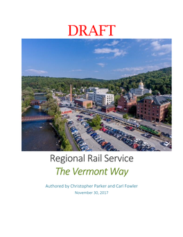Regional Rail Service the Vermont Way
